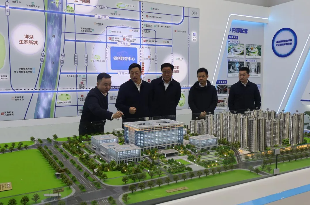 天心区委副书记、区长周志军带队调研湖南建投领创数智中心项目